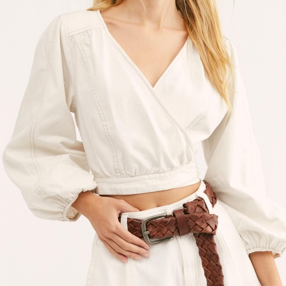 Free People Tops - FREE PEOPLE SOLID 'SOHIE' WRAP TOP